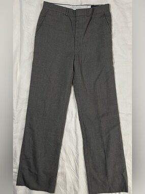 Vintage Wrangler Pinstripe Dress Pants Gray Straight Leg Trouser